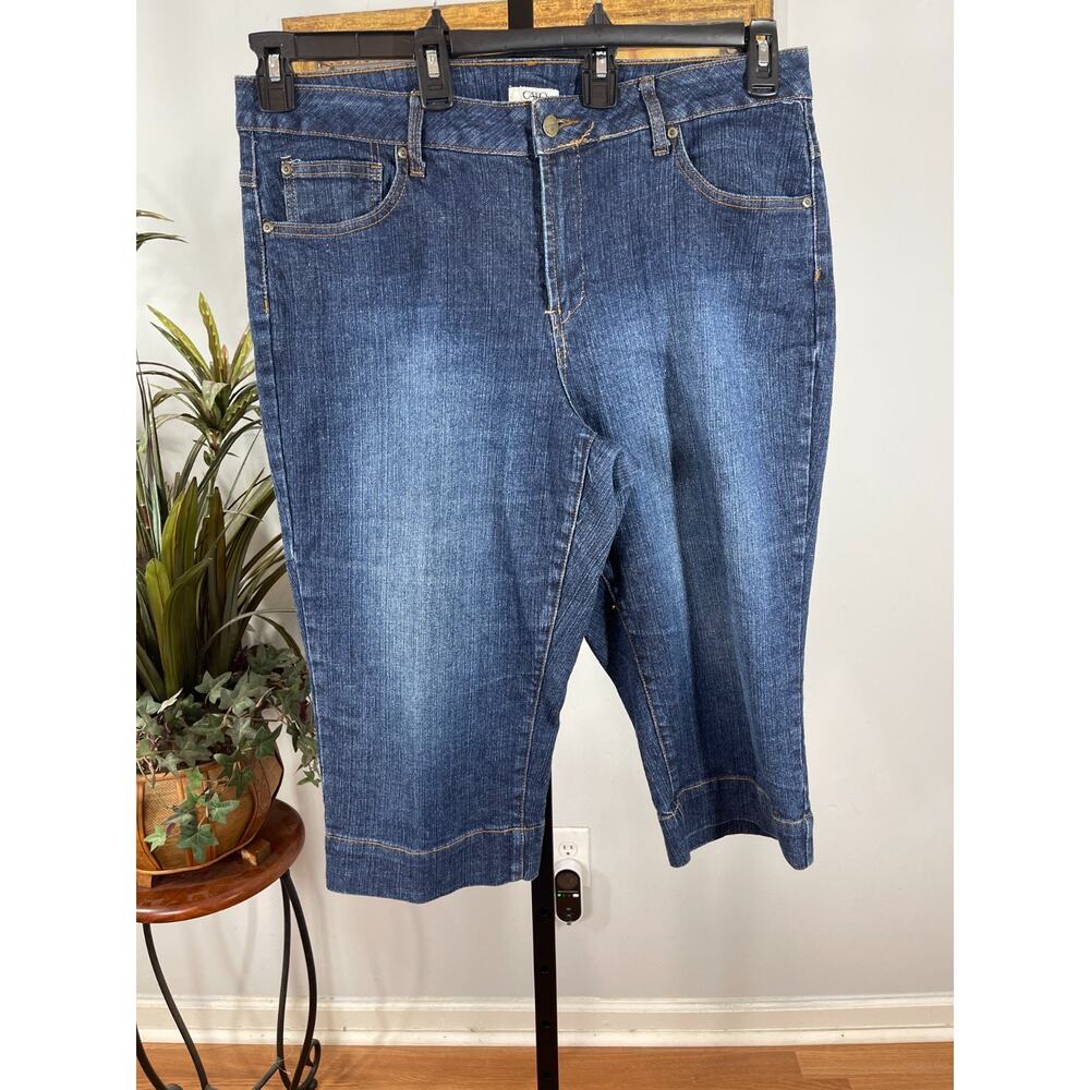 Cato Capri Jeans Women's Size 18W Blue Denim Dark Wash Grandmother Americana